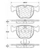 Centric Parts Posi-Quiet Ceramic Pad, 105.06810 105.06810